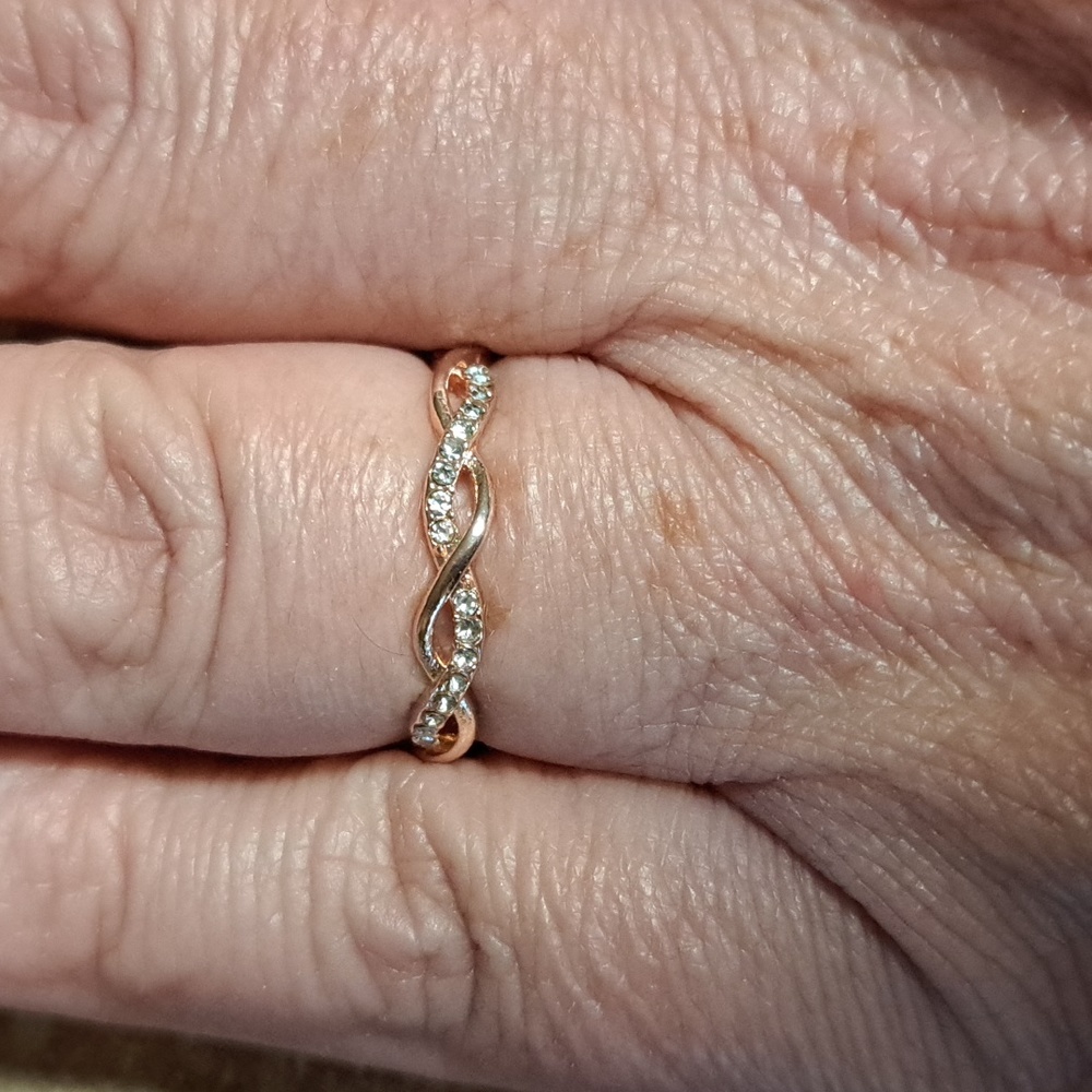 Rose gold eternity band